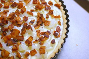 onion bacon tart