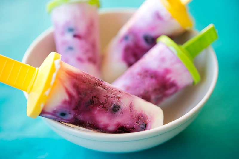 Blueberry Yogurt Popsicles | Garlic, My Soul