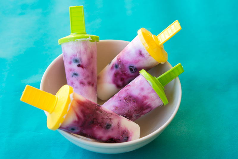 Blueberry Yogurt Popsicles | Garlic, My Soul