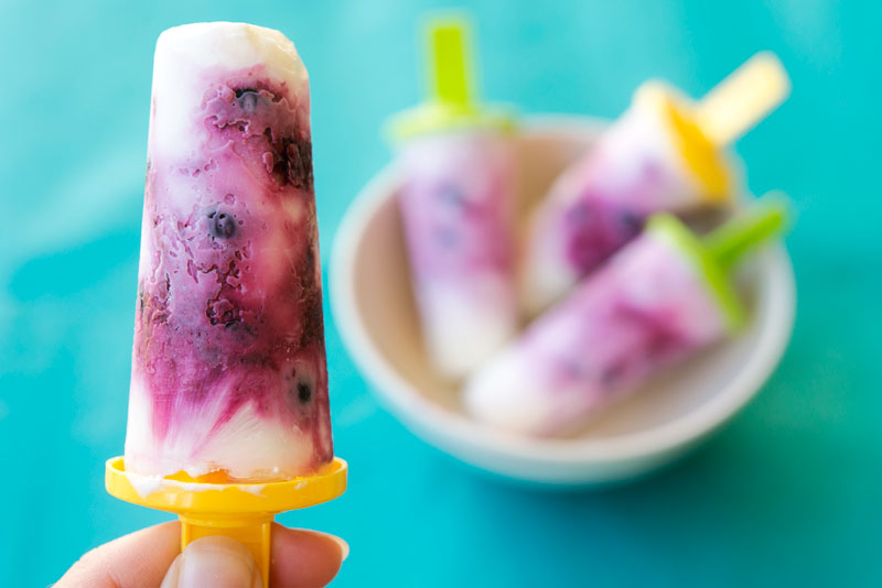 Blueberry Yogurt Popsicles | Garlic, My Soul