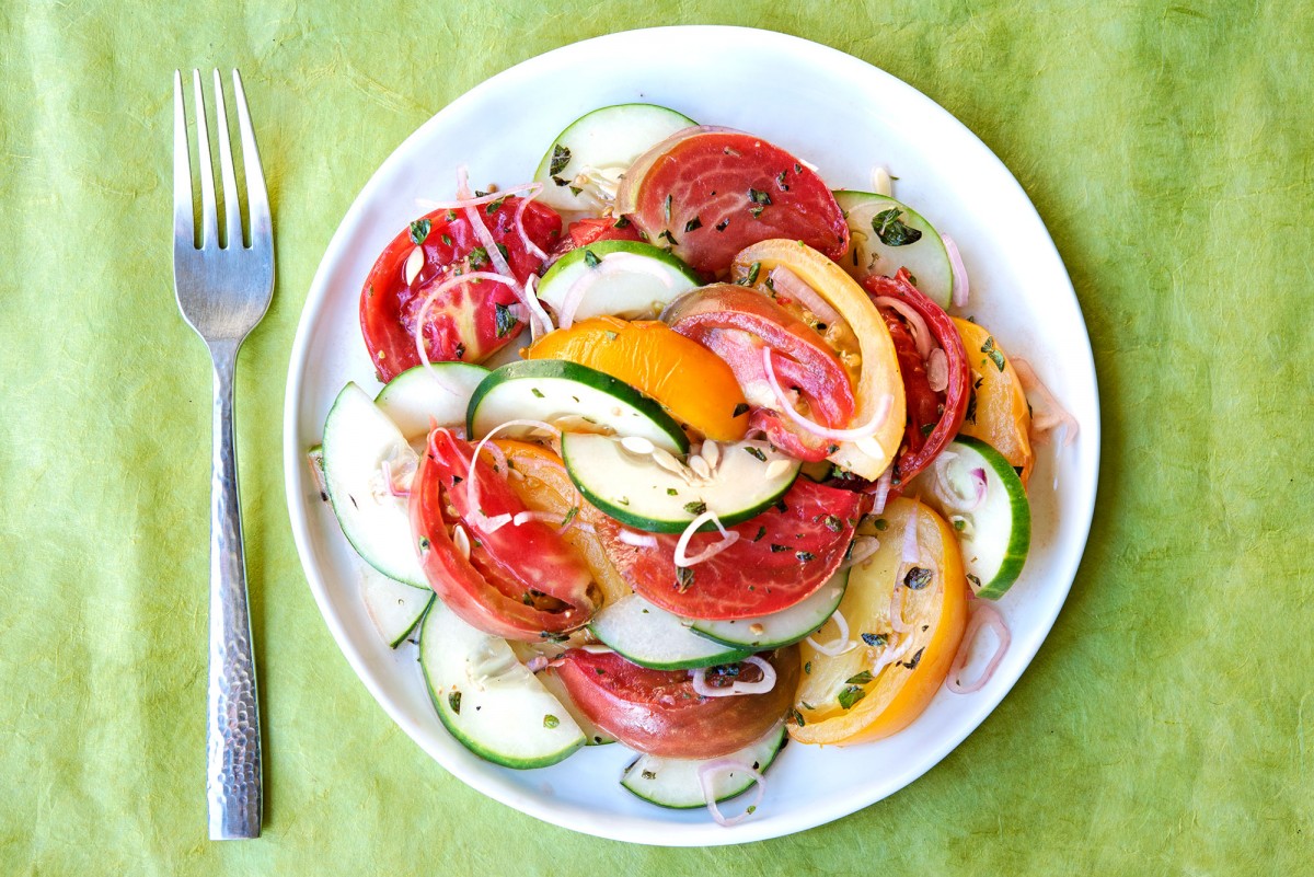 Tomato Cucumber Salad | Garlic, My Soul