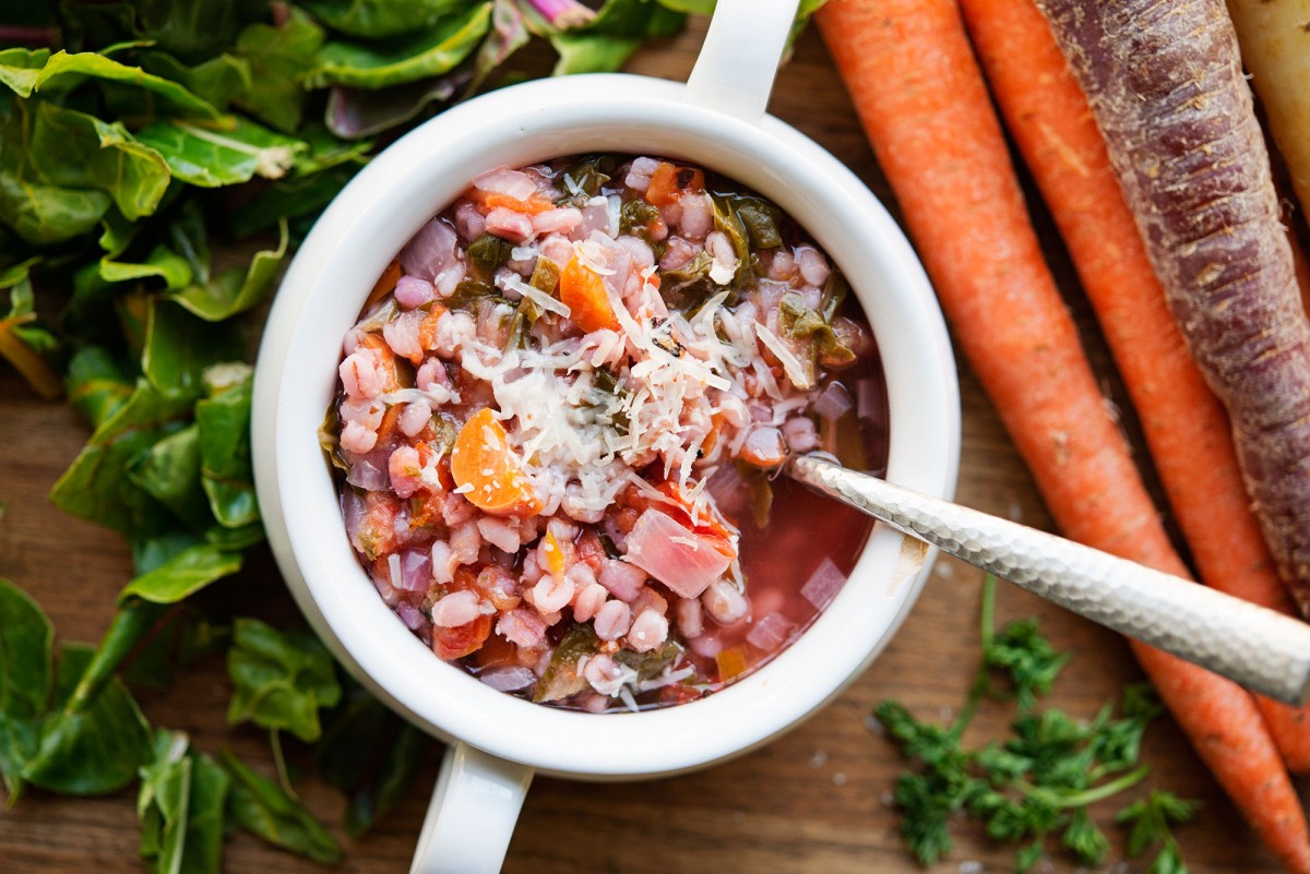 Swiss Chard & Barley Soup | Garlic, My Soul