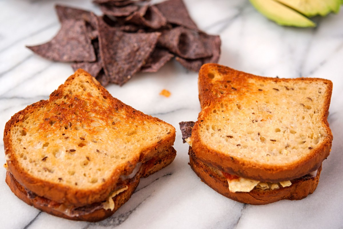 Chips & Salsa Grilled Cheese | Garlic, My Soul