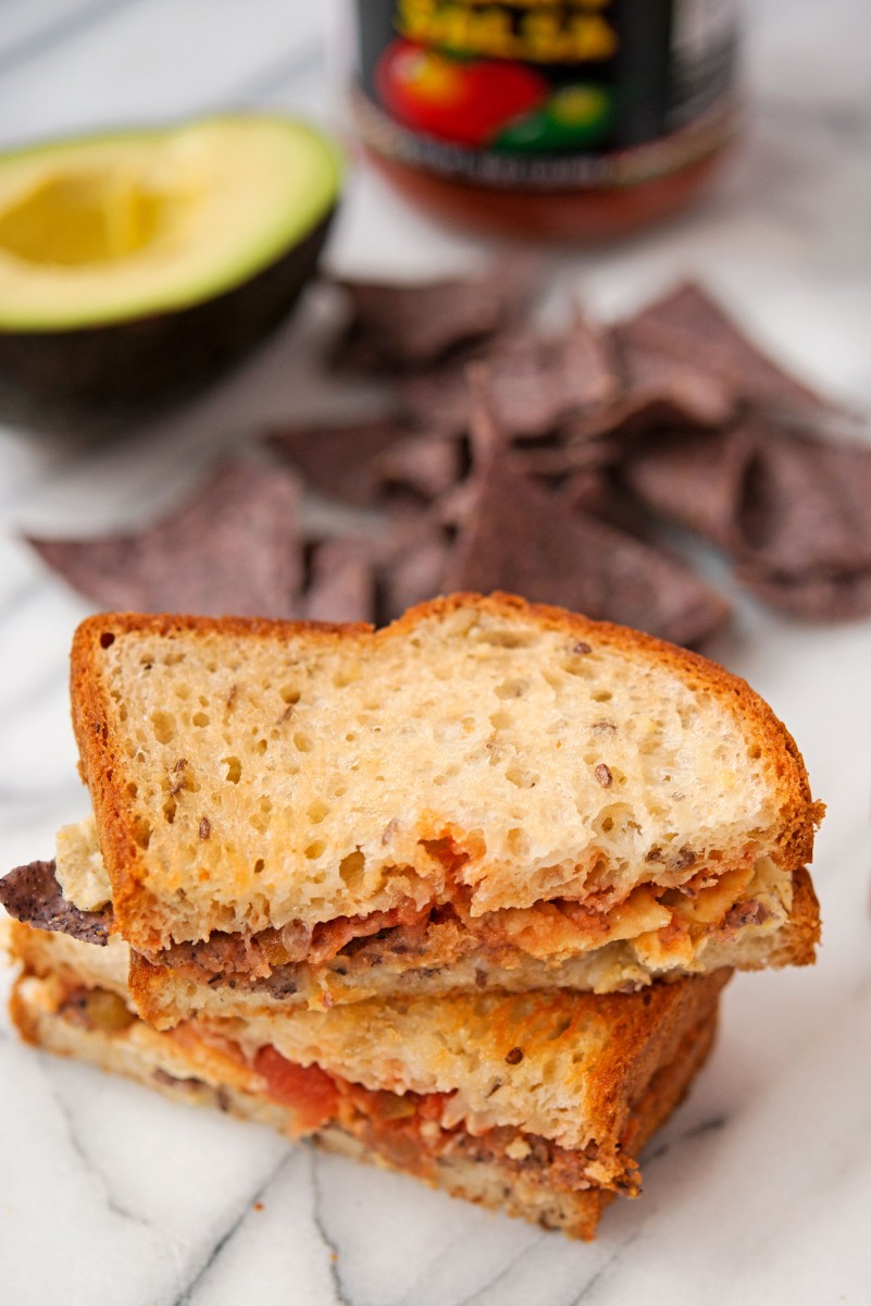 Chips & Salsa Grilled Cheese | Garlic, My Soul