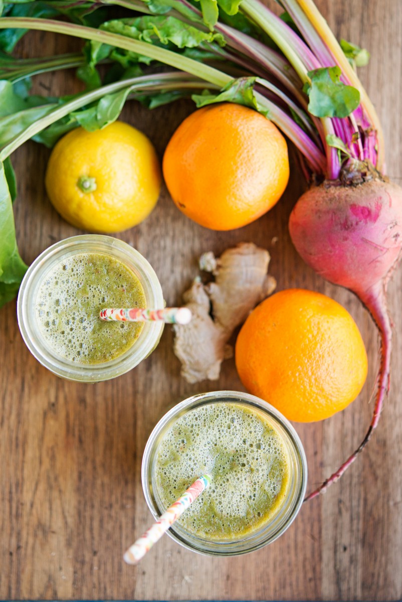 Beet Greens & Citrus Smoothie | Garlic, My Soul