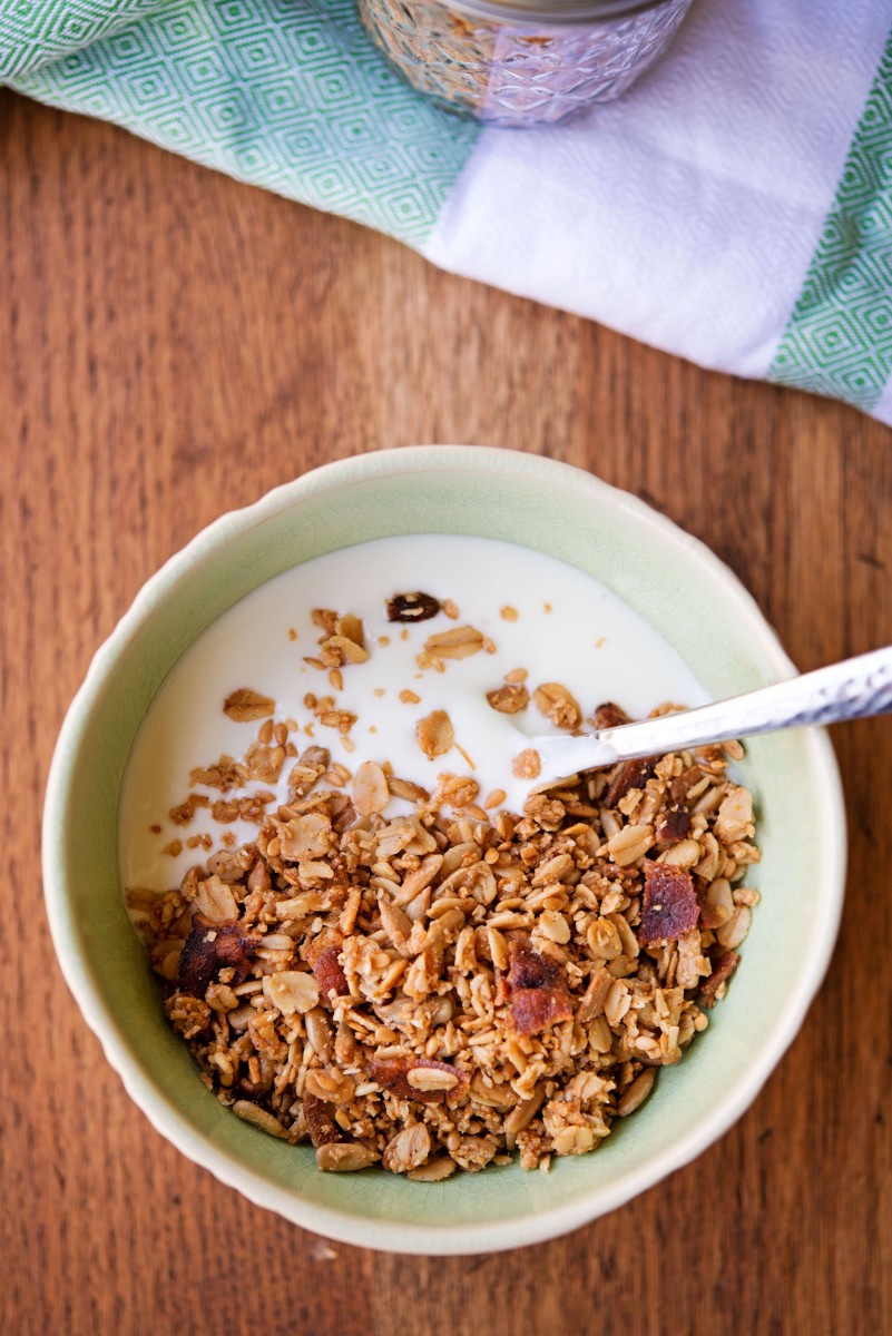 Gluten Free Maple Bacon Granola | Garlic, My Soul