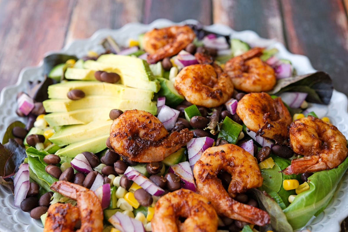 Barbecue Shrimp Salad | Garlic, My Soul