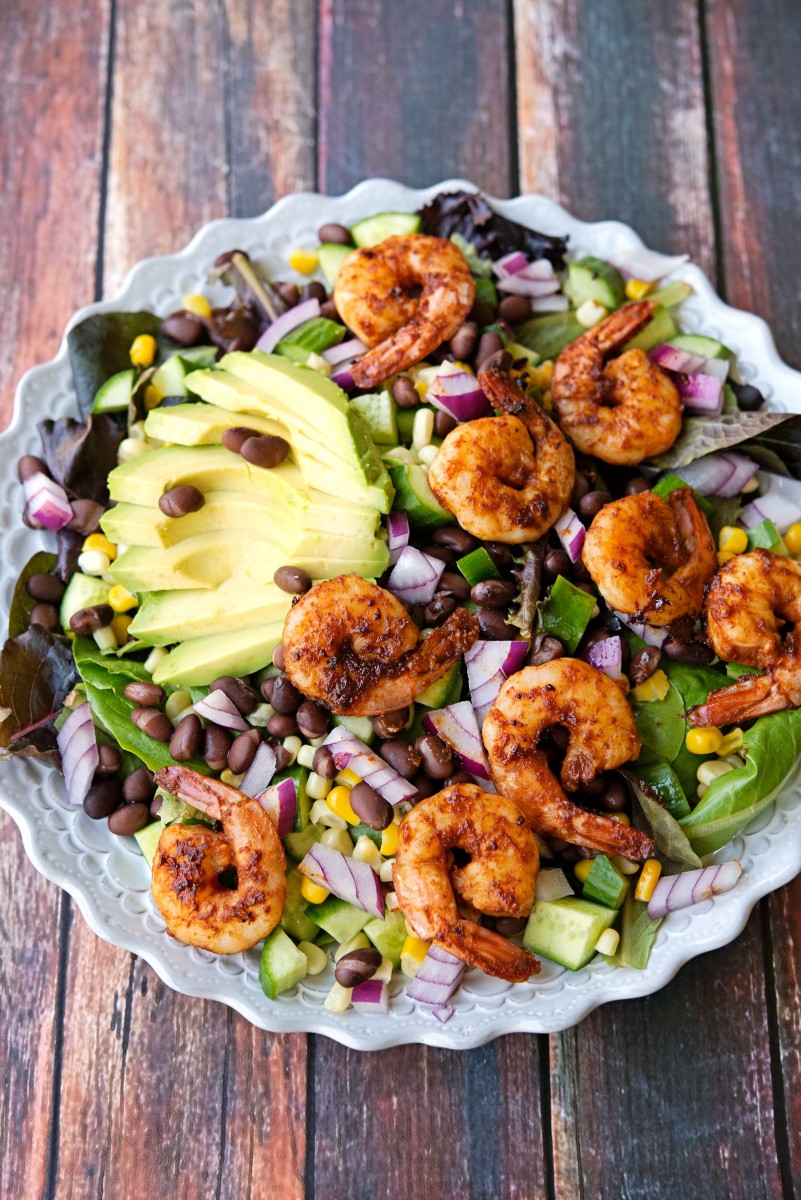 Barbecue Shrimp Salad | Garlic, My Soul