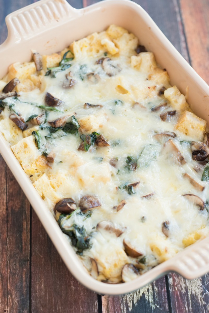 Mushroom & Spinach Strata | Garlic, My Soul