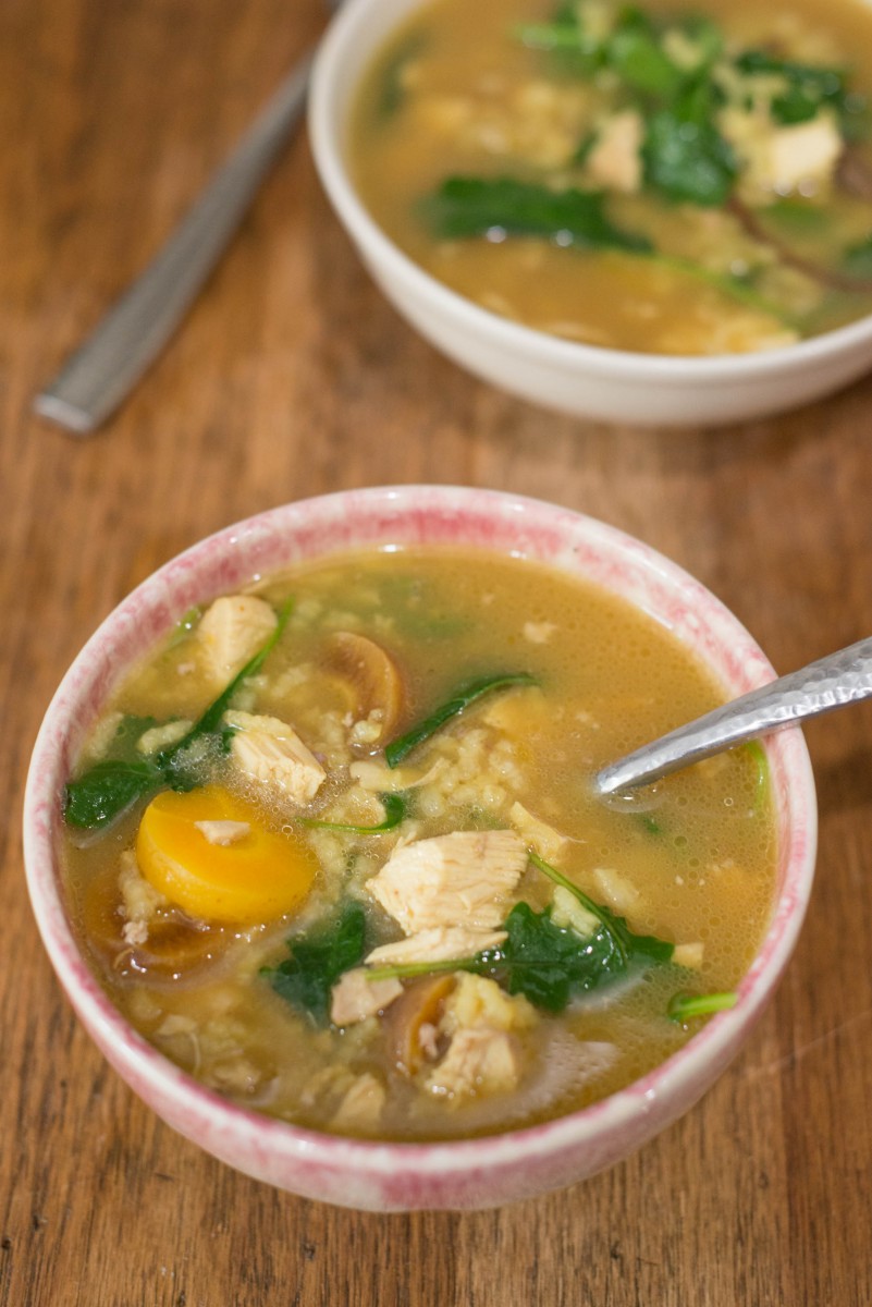Saffron Chicken Soup with Kale | Garlic, My Soul