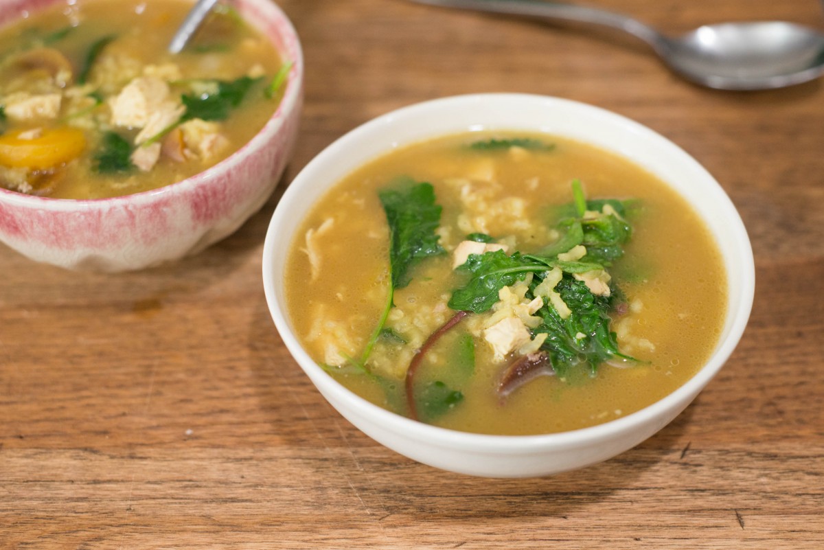 Saffron Chicken Soup with Kale | Garlic, My Soul