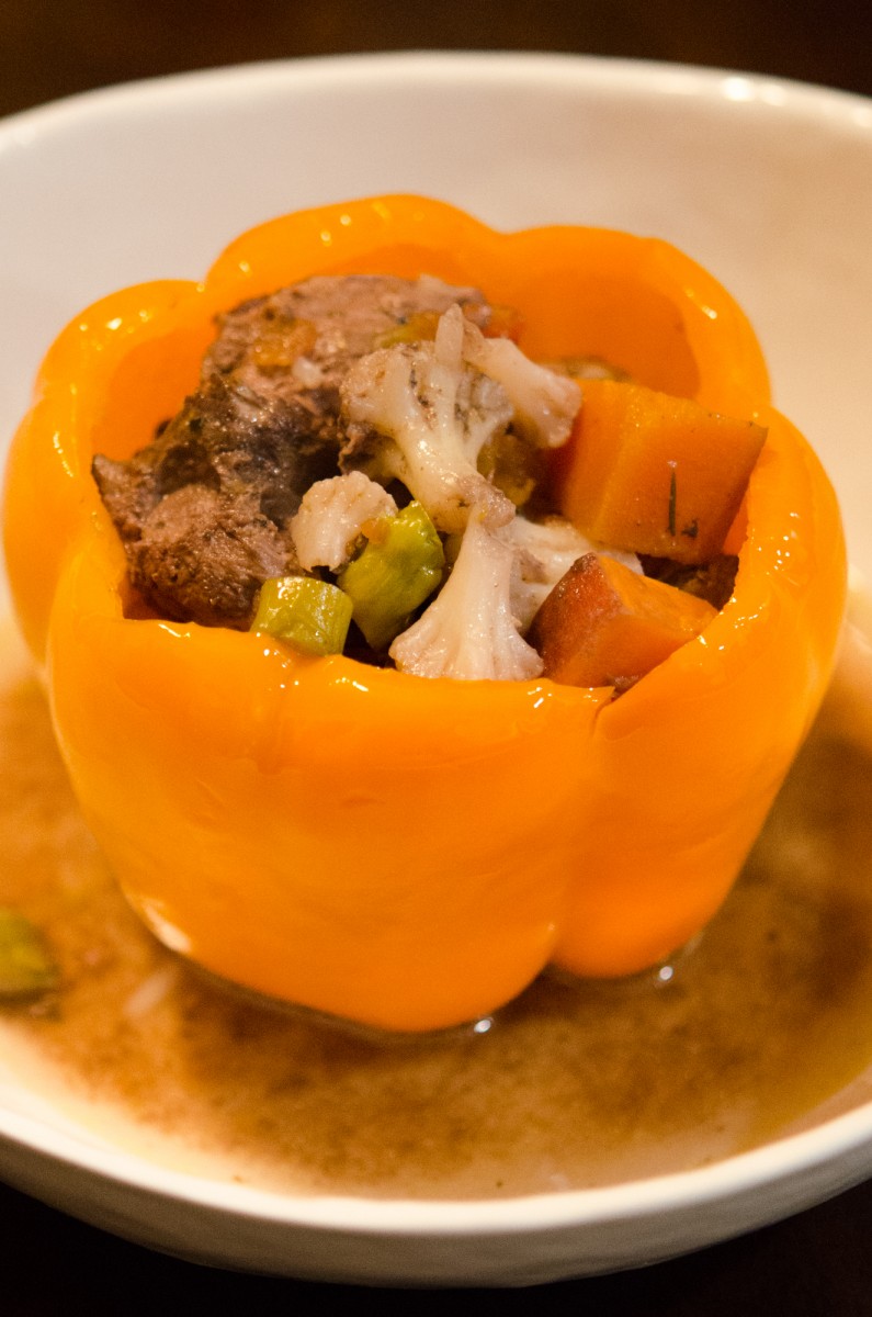 Duck Stew Stuffed Peppers | Garlic, My Soul