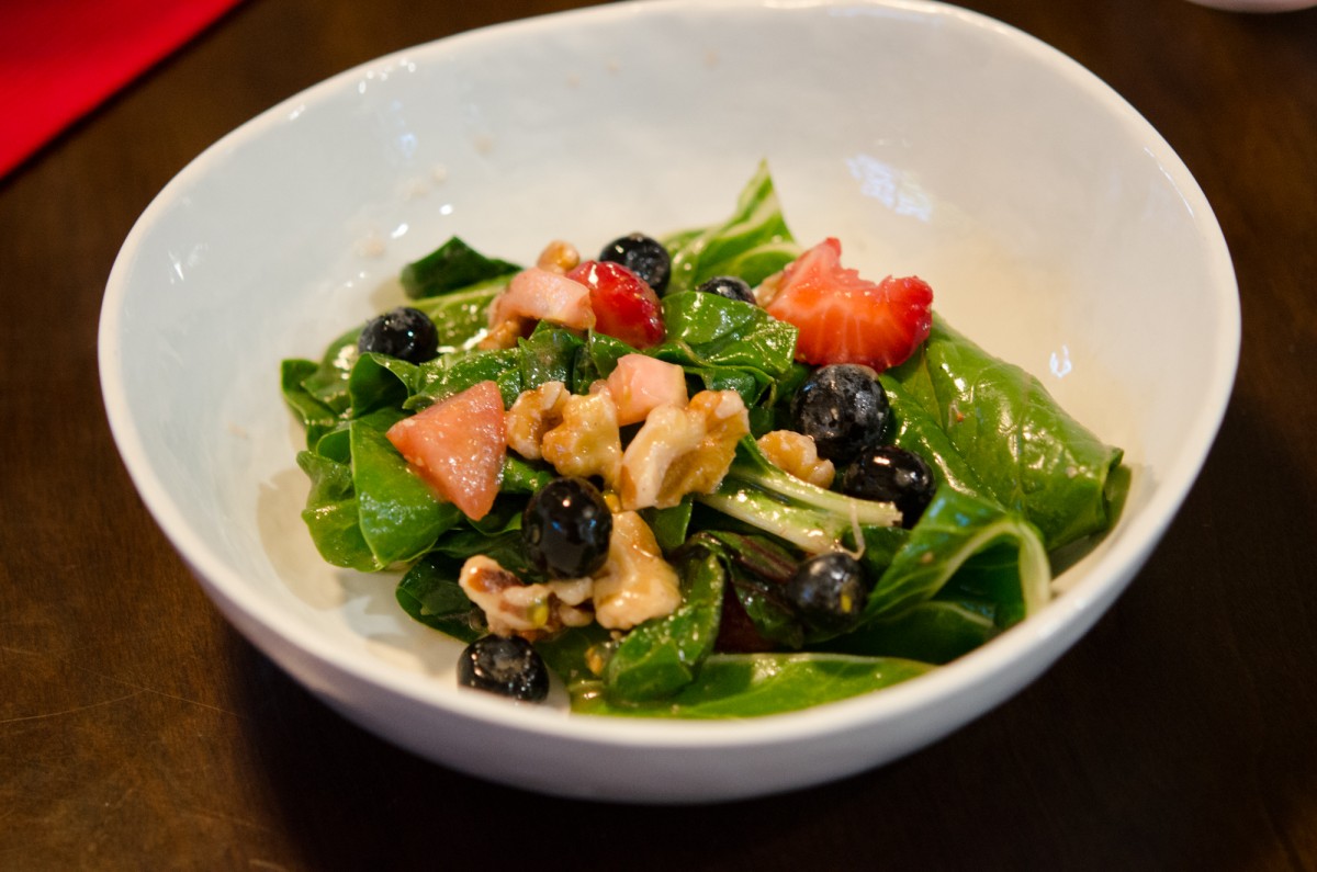 Chard & Blueberry Salad | Garlic, My Soul