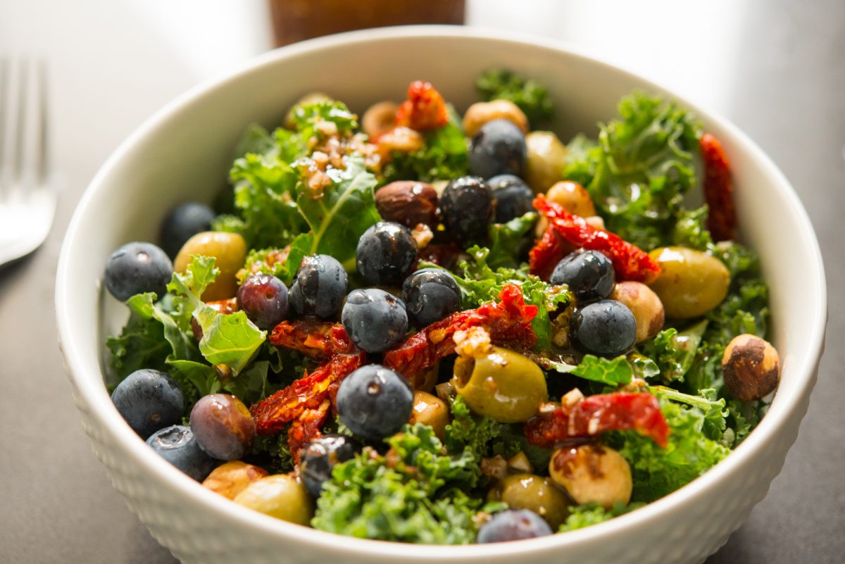 Blueberry Nut Salad with Sumac Dressing | Garlic, My Soul