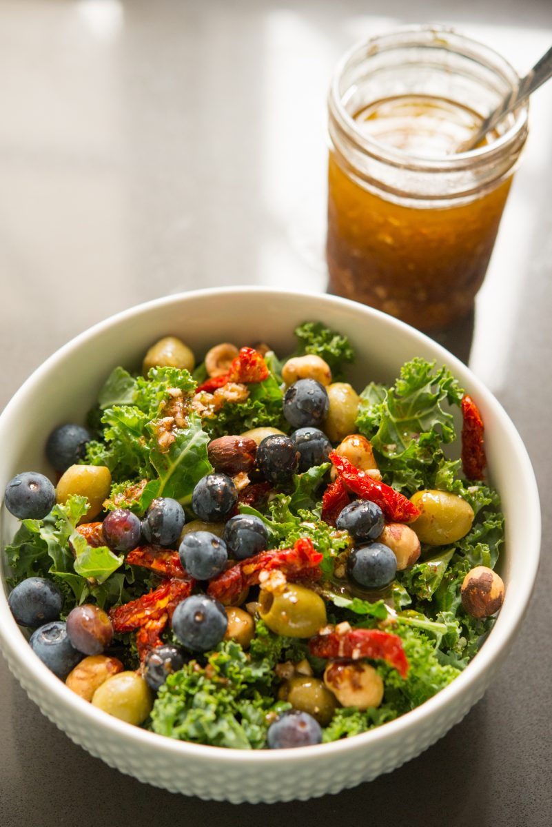 Blueberry Nut Salad with Sumac Dressing | Garlic, My Soul