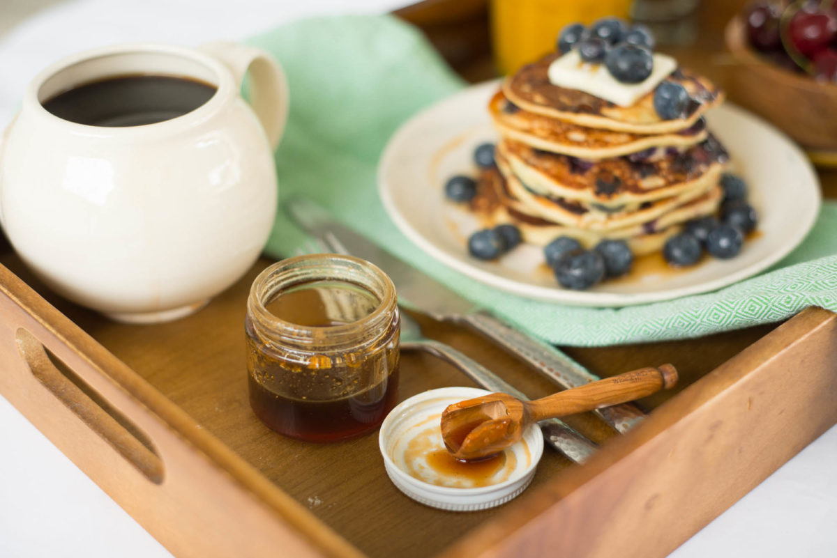 Honey Blueberry Pancakes | Joie De Vivre Hotels | Garlic, My Soul