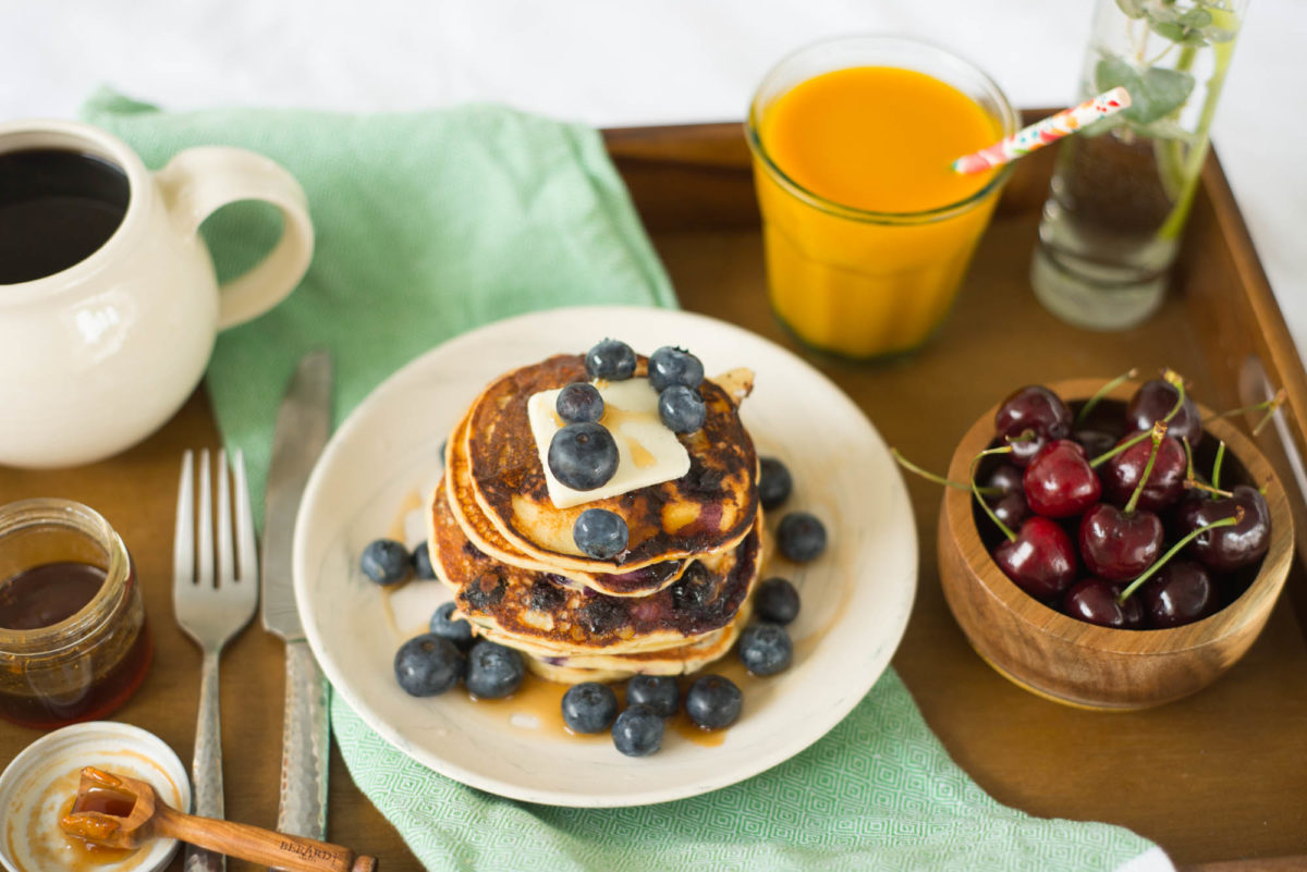 Honey Blueberry Pancakes | Joie De Vivre Hotels | Garlic, My Soul