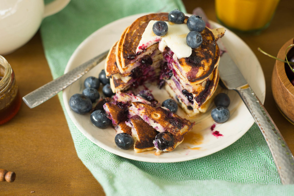 Honey Blueberry Pancakes | Joie De Vivre Hotels | Garlic, My Soul