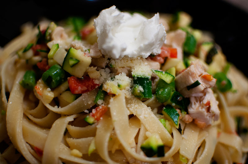 Garlic My Soul • Fettucine with Summer Vegetables