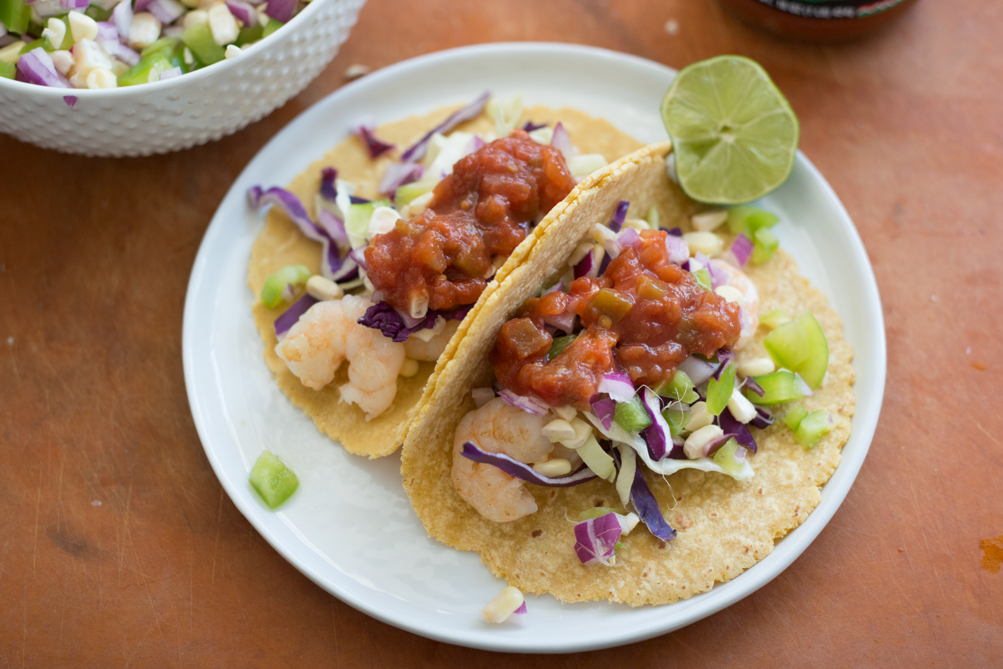 Garlic My Soul • Shrimp & Veggie Tacos