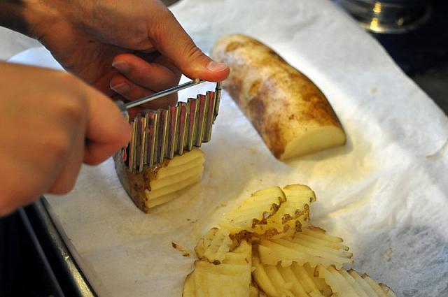 potato waffle fry cutter from