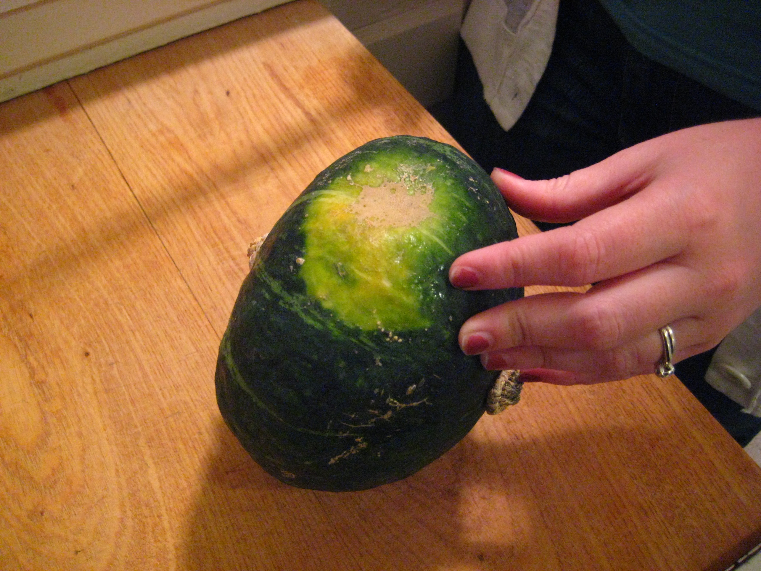 cutting squash